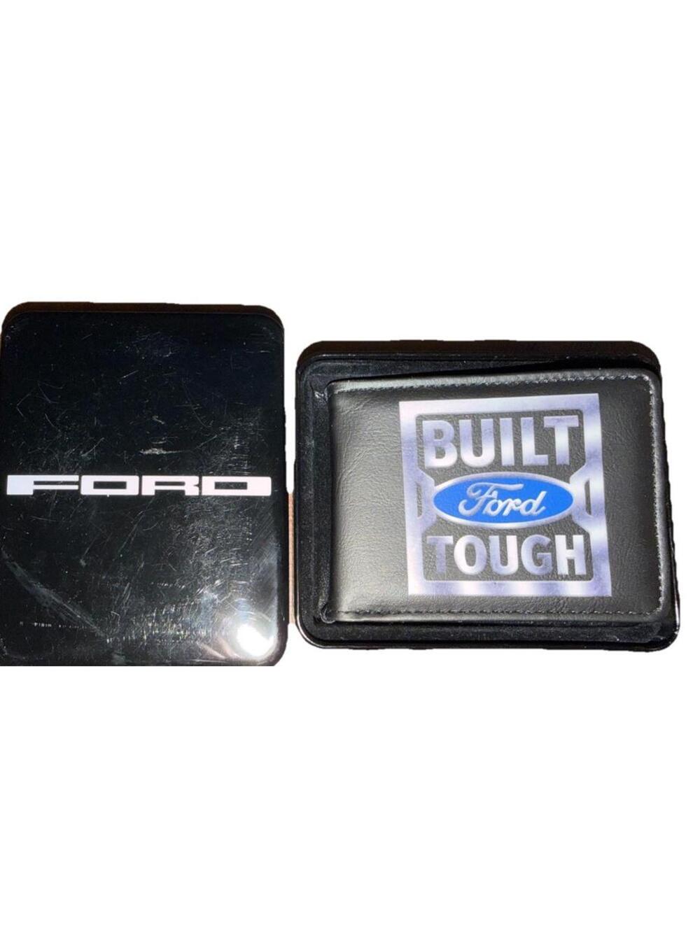 Buckle-Down Men's Bi-fold Wallet Built Ford Tough Black